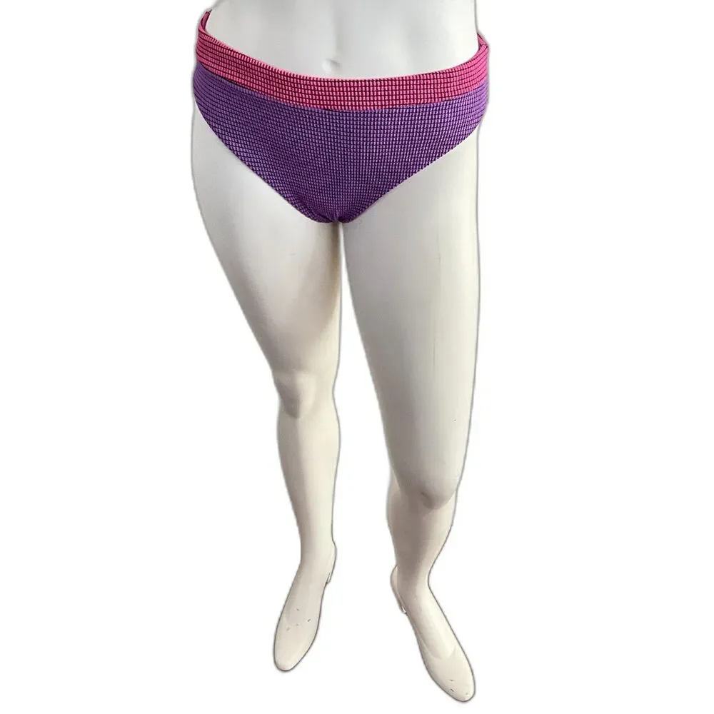 Agua Bendita Penelope Bathingsuit Bikini Bottom Purple Pink L